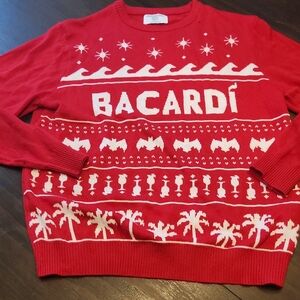 Bacardi Red Crewneck Sweater for Men LG/XL